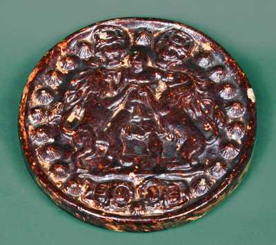 JOHN BELL / WAYNESBORO Daniel in the Lions Den Redware Trivet