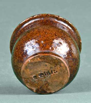 A. Bixler (Absalom Bixler, Lancaster County, PA) Redware Miniature Jar