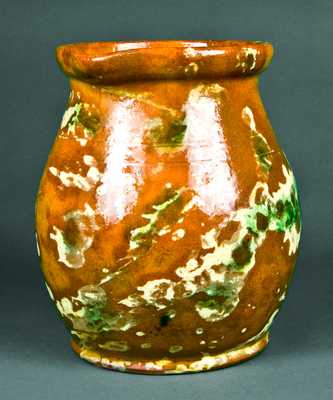 Multi-colored Pennsylvania Redware Pitcher