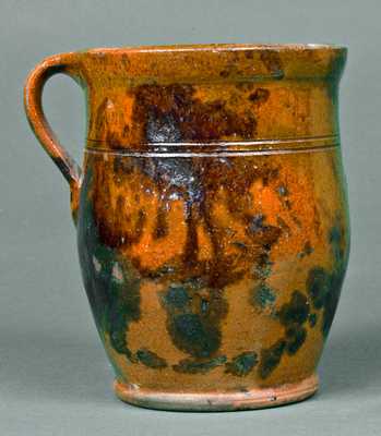 Pennsylvania Redware Handled Jar