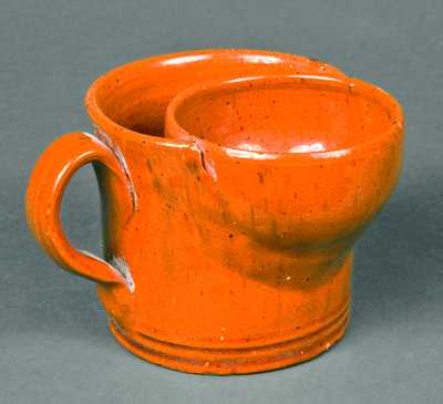 Redware Shaving Mug