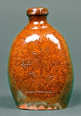 Charles Joseph, Jay County, Indiana Redware Flask