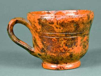 Attrib. Anthony Baecher, Winchester, VA or Thurmont, MD Redware Cup