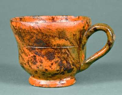 Attrib. Anthony Baecher, Winchester, VA or Thurmont, MD Redware Cup