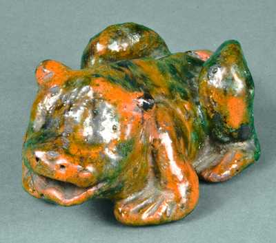 Redware Frog Whistle, probably PA