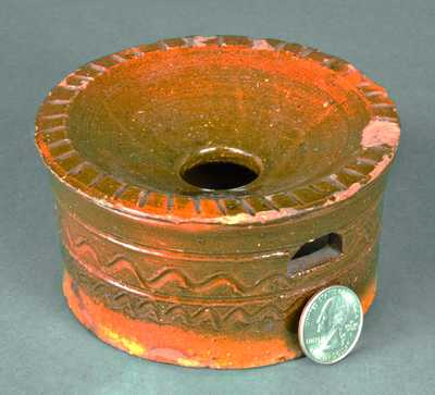 Miniature Redware Spittoon