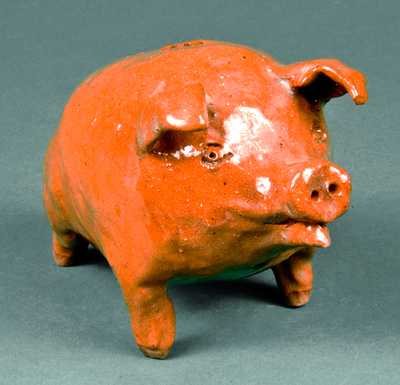Redware Pig Bank