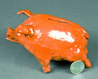 Redware Pig Bank