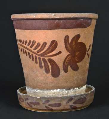 New Geneva, PA Tanware Flowerpot