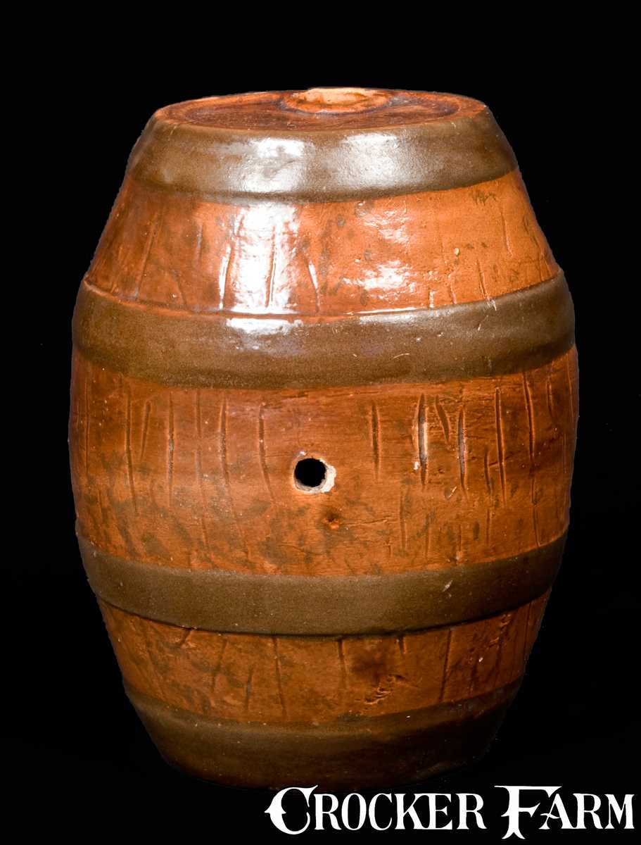 Westerwld Rundlet Redware Rundlet -- Lot 357 -- April 10, 2010 Stoneware Auction ...