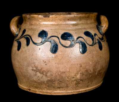 Manhattan Squat Stoneware Jar w/ Incised Decoration