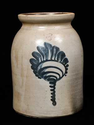 Cobalt-Decorated Stoneware Jar, attrib. Fulper.