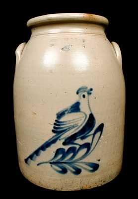 SATERLEE & MORY / FORT EDWARD, NY Stoneware Jar with Bird
