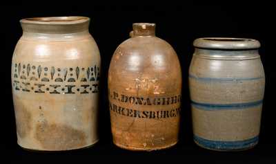 Three Pieces of Western PA and West Virginia Stoneware