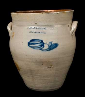 M. TYLER ALBANY MANUFACTURER Stoneware Crock