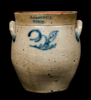 J. CAMPBELL UTICA, New York, Stoneware Crock