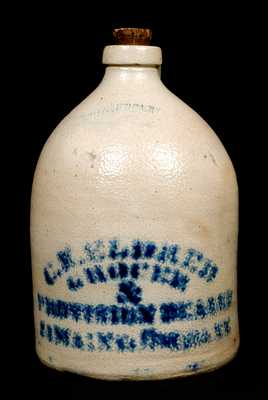 WHITES UTICA, NY Stoneware Advertising Jug