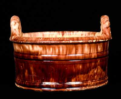 JOHN BELL Redware Buttertub