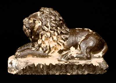 Stoneware Lion with CLIMAX, PA on Underside