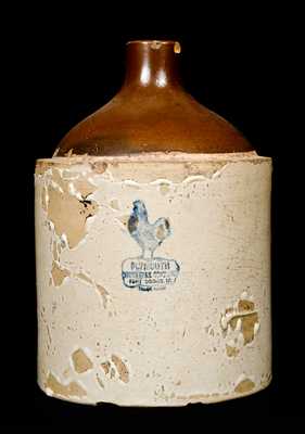 Ft. Dodge, Iowa, Stoneware Jug with Rooster Stamp