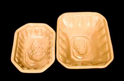 (2) Yellowware Grapes Molds