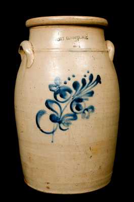 OTTMAN BROS / FORT EDWARD, N.Y. Stoneware Churn.