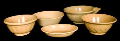 Lot of 5 Yellowware Bowls