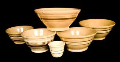 Lot of 6 Yellowware Bowls