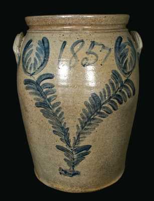 J. SWANK & CO. / JOHNSTOWN, PA 1857 Dated Stoneware Crock