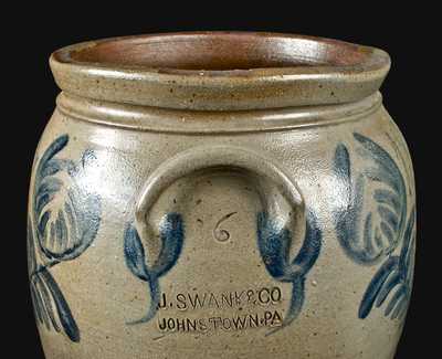 J. SWANK & CO. / JOHNSTOWN, PA 1857 Dated Stoneware Crock