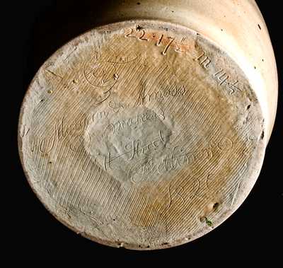 Monumental Stoneware Jar Signed 