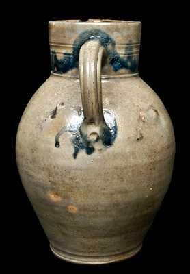 Hartford, CT Stoneware Pitcher with Incised Floral Decoration