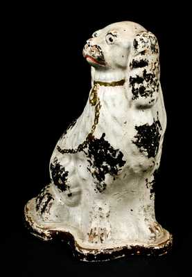 JOHN BELL / WAYNESBORO, PA Redware Spaniel Dated 1874