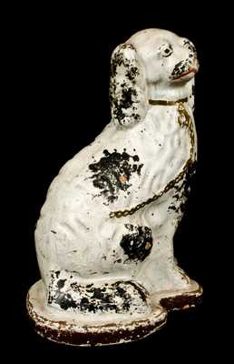 JOHN BELL / WAYNESBORO, PA Redware Spaniel Dated 1874