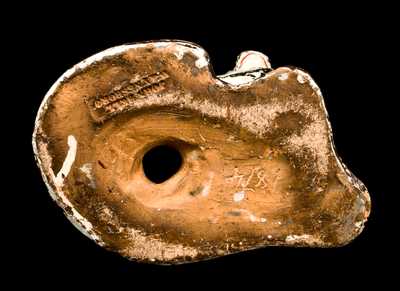 JOHN BELL / WAYNESBORO, PA Redware Spaniel Dated 1874