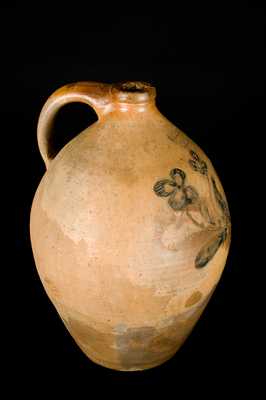 G. LENT / TROY, NY Incised Stoneware Jug