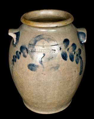 H. SMITH & CO, Alexandria, VA Stoneware Jar Incised "M" on Underside
