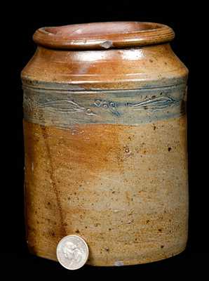 Old Bridge, NJ Stoneware Jar with Fish and Cherries