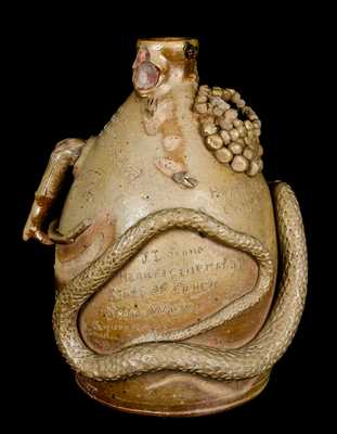 John L. Stone Texas Stoneware Temperance Jug