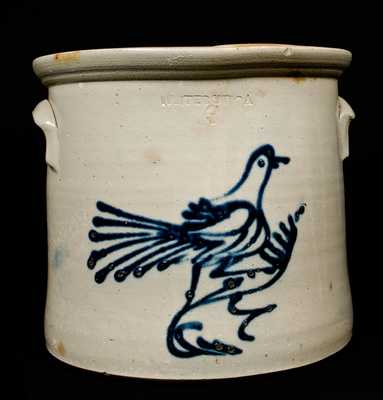 WHITES UTICA Stoneware Crock with Fantail Bird