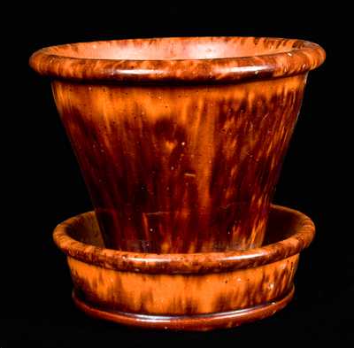 JOHN W. BELL / Waynesboro, PA Redware Flowerpot.