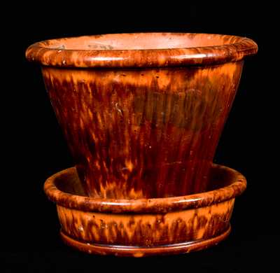 JOHN W. BELL / Waynesboro, PA Redware Flowerpot.