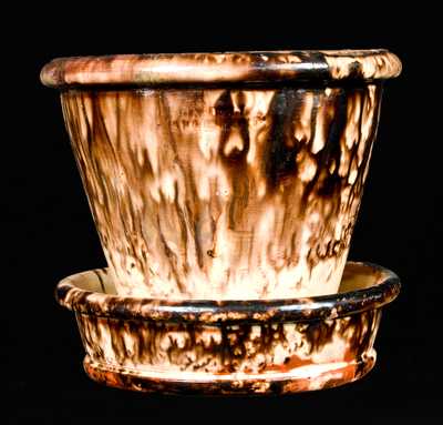 JOHN BELL / WAYNESBORO Redware Flowerpot.