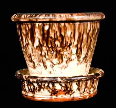 JOHN BELL / WAYNESBORO Redware Flowerpot.