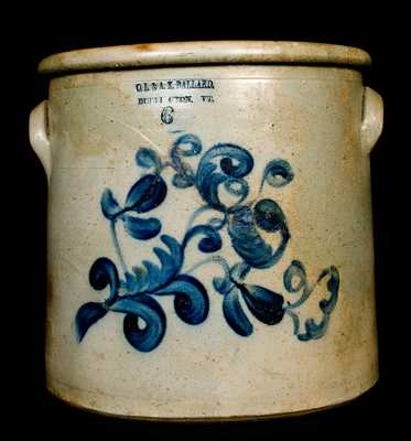 O.L. & A.K. BALLARD, / BURLINGTON, VT. Stoneware Crock