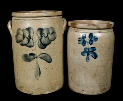 Lot of 2 Baltimore Stoneware Crocks