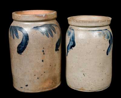 Lot of 2 Baltimore Stoneware Crocks