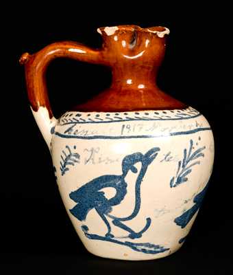 Fulper, Flemington, NJ Stoneware Puzzle Jug.