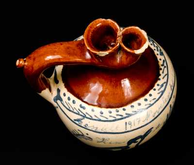 Fulper, Flemington, NJ Stoneware Puzzle Jug.