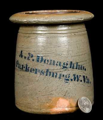 A.P. Donaghho, / Parkersburg. W.Va. Stoneware 